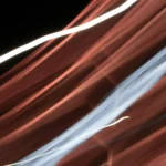 Abstract streaks of light against dark background